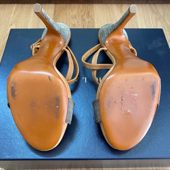 Ralph Lauren Designer Chain Heels 7.5 - Picture 7 of 12
